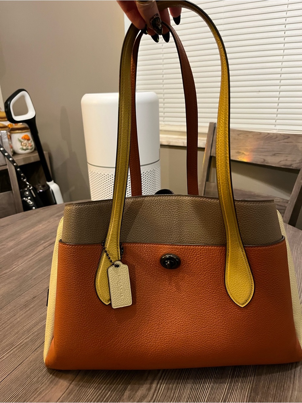 Coach Lora Carryall Colorblock Ginger Multi Bag